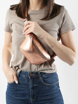 Heuptasje La Banane Xs Leder Paul marius Roze vintage 52641-vue-porte